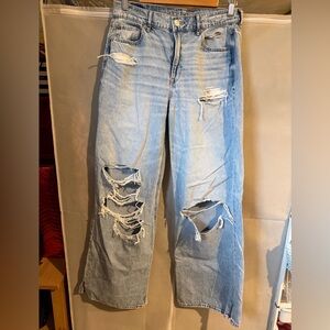 American Eagle super high rise baggy wide leg jeans